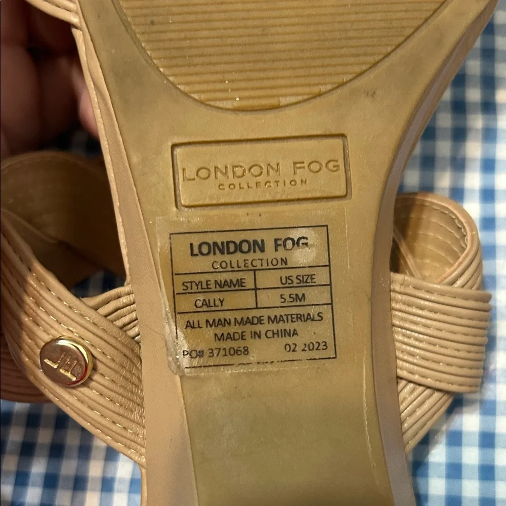 Tan Braided Strap Sandals London Fog
